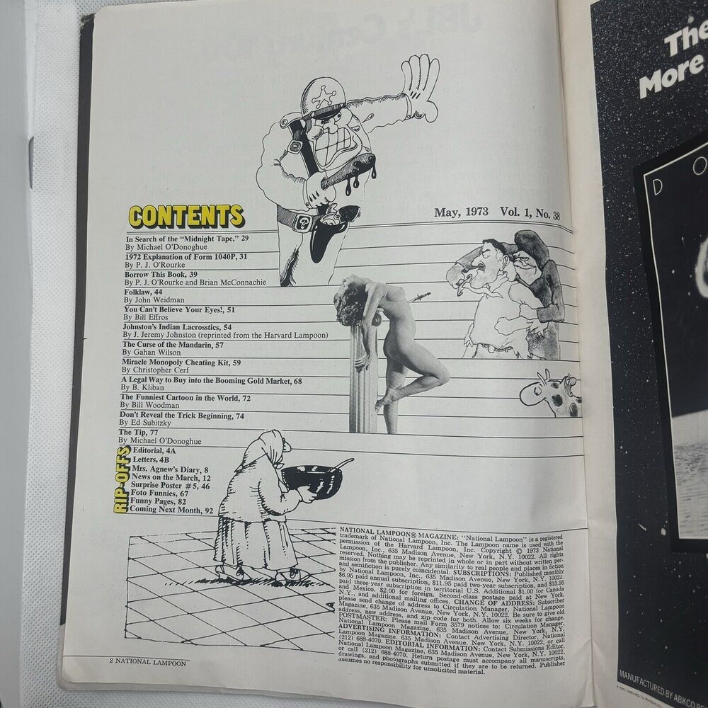 National Lampoon Magazine May 1973 Satire Humor Politics Sex Stoner Culture - Picture 3 of 3